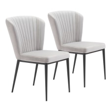 Zuo Modern Tolivere Dining Chairs GrayBlack
