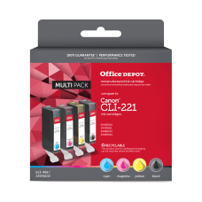 Office Depot Brand ODCLI221BCMY Remanufactured Black