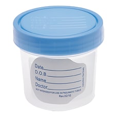 Medline Specimen Container 4 Oz BlueClear