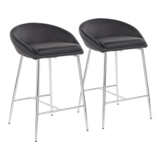 LumiSource Matisse Faux Leather Counter Stools