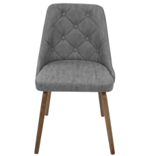 LumiSource Giovanni Chair Gray SeatWalnut Frame