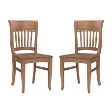 Linon Sorrel Side Chairs Brown Set