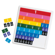 Learning Resources Rainbow Fraction Tiles Multicolored
