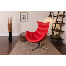 Flash Furniture Cocoon Swivel Chair RedSilver