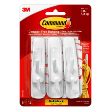 Command Medium Utility Plastic Hooks Damage