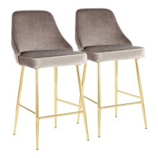 LumiSource Marcel Contemporary Glam Counter Stools