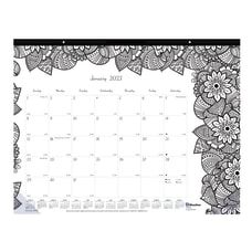 Blueline DoodlePlan Monthly Desk Pad Calendar