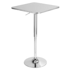 LumiSource Bistro Square Metal Bar Table