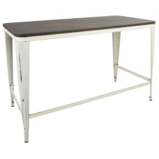 Lumisource Pia Industrial Desk Vintage CreamEspresso