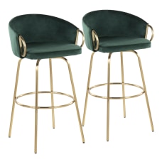 Lumisource Claire Adjustable Bar Stools GreenGold