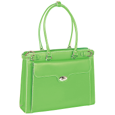 McKlein Winnetka Italian Leather Briefcase Green
