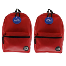 BAZIC Products 16 Basic Backpacks Red