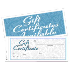 Adams 2 Part Gift Certificates Kit