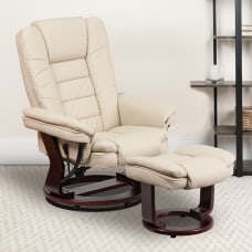 Flash Furniture LeatherSoft Recliner And Ottoman