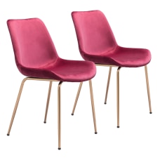 Zuo Modern Tony Dining Chairs RedGold