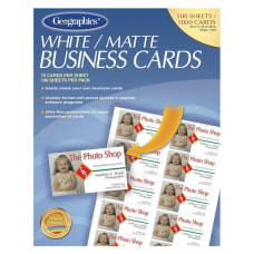 Geographics Inkjet Laser Print Business Card