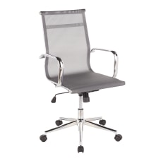 LumiSource Mirage Contemporary Office Chair ChromeSilver