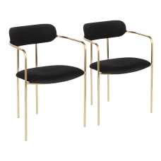 LumiSource Demi Chairs BlackGold Set Of