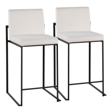 LumiSource Fuji Contemporary Counter Stools BlackWhite