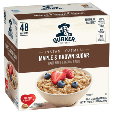 Quaker Instant Oatmeal Packets Maple Brown