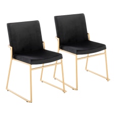 LumiSource Dutchess Contemporary Dining Chairs Velvet