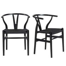Eurostyle Evelina Side Chairs BlackBlack Set