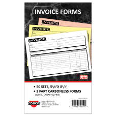 COSCO Service Invoice Form Book With
