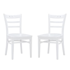 Linon Denell Side Chairs White Set