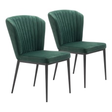 Zuo Modern Tolivere Dining Chairs GreenBlack