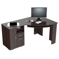 Inval Corner Computer Desk Espresso Wengue