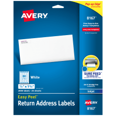 Avery Easy Peel White Inkjet Address