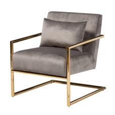 Baxton Studio 9927 Lounge Chair Gray