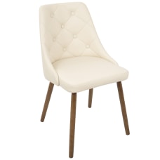LumiSource Giovanni Chair Cream SeatWalnut Frame