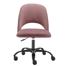 Eurostyle Alby Velvet Office Chair BlackRose