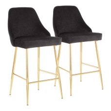 LumiSource Marcel Contemporary Glam Counter Stools