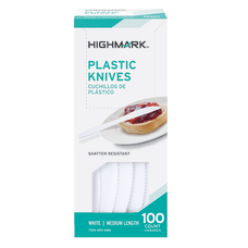 Highmark Medium Length Plastic Cutlery Knives