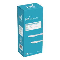 Highmark Medium Length Plastic Cutlery Knives