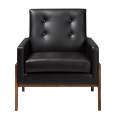 Baxton Studio Franz Lounge Chair BlackWalnut