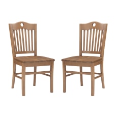 Linon Rowland Side Chairs Brown Set