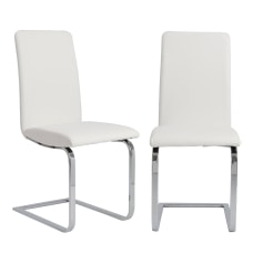 Eurostyle Cinzia Dining Chairs WhiteChrome Set