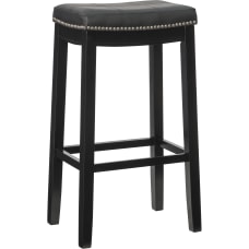 Linon Walker Backless Faux Leather Bar