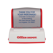 Custom Office Depot Brand Pre Inked