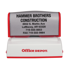 Custom Office Depot Brand Pre Inked