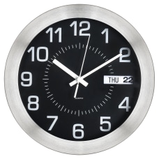 Realspace Round Wall Clock 11 Brushed