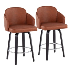 LumiSource Dahlia Faux Leather Counter Stools