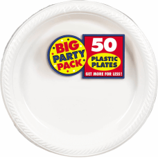 Amscan Plastic Plates 10 14 Frosty
