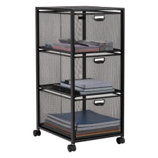 Mind Reader Metal Mesh 3 Drawer