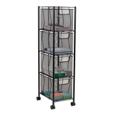 Mind Reader Metal Mesh 4 Drawer
