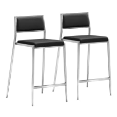 Zuo Modern Dolemite Counter Chairs BlackGray