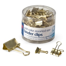 small gold binder clips